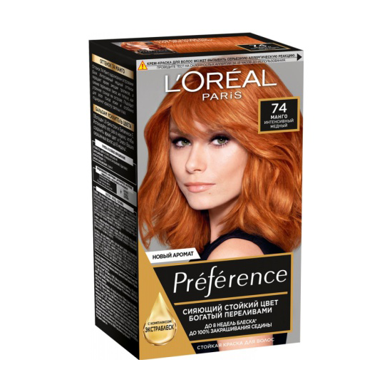 Hair color  Loreal REC. Preference  74